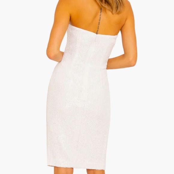 Black Halo Eve by Laurel Berman x BHLDN Domino 4 / Sm White Sequin Strapless - Picture 10 of 14